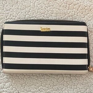 Kate Landry striped clutch